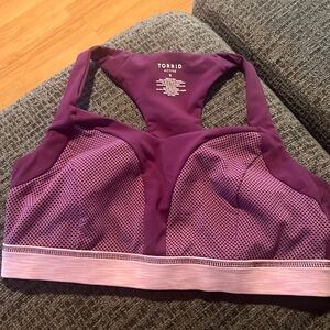 Torrid Purple Mesh Racerback Sports Bra size 0 (L)